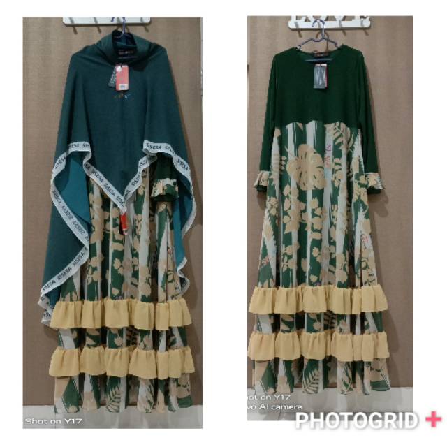 Sisesa sale dress nashirah n Khimar Zaenab breton blue new with tag