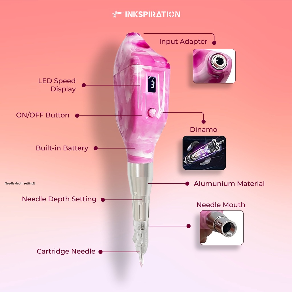 mesin sulam ombre cartridge wireless