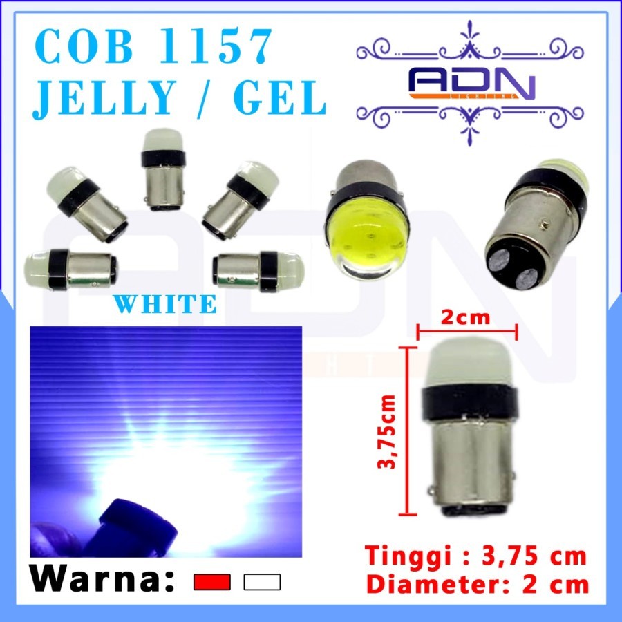 LAMPU LED REM MOTOR MOBIL 1157 GEL JELY SUPERBRIGHT Bayonet 2 Kaki ADN.in