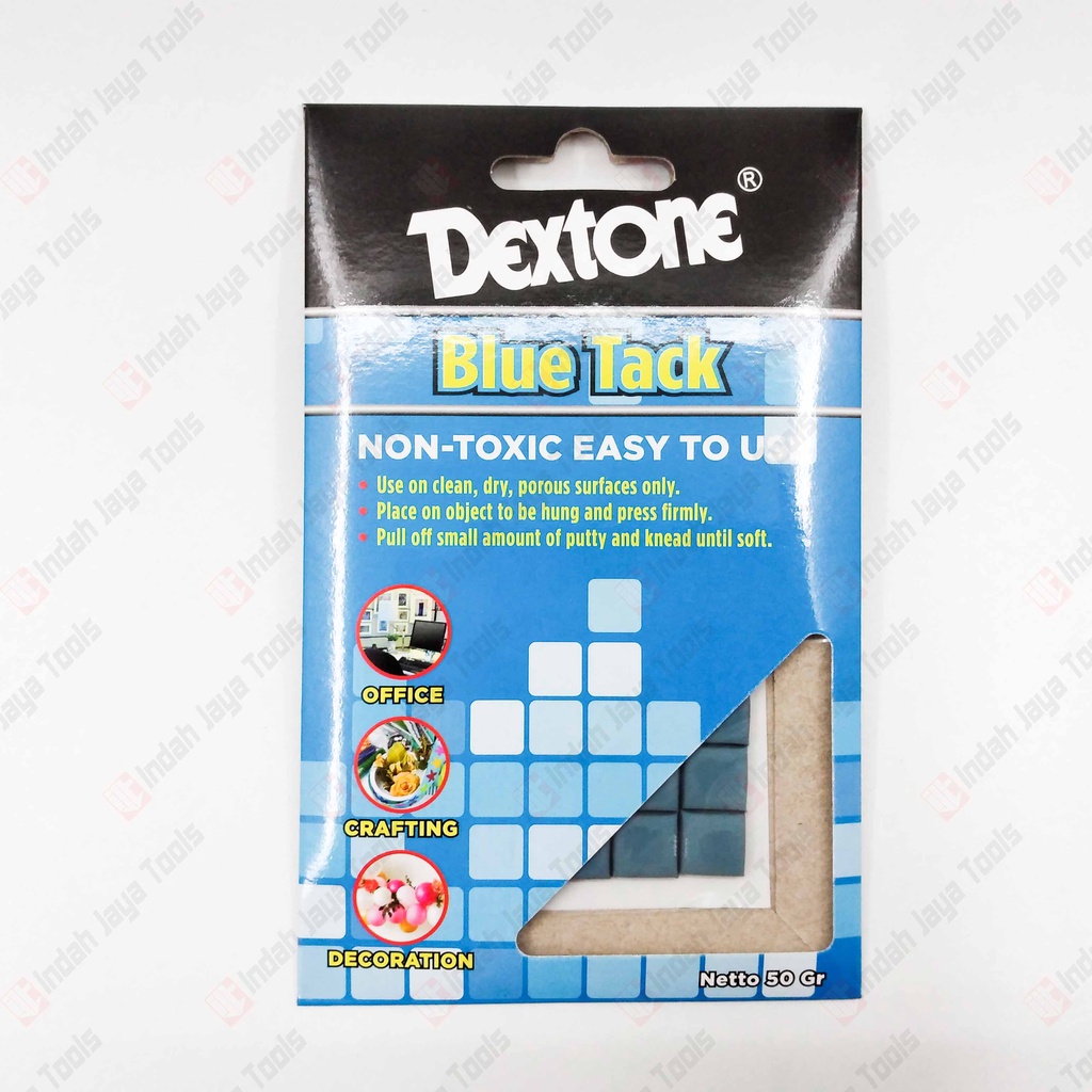 DEXTONE BLUE TACK - Lem Pengganti Pin Paku Magnet Lem ATK Karet Gum