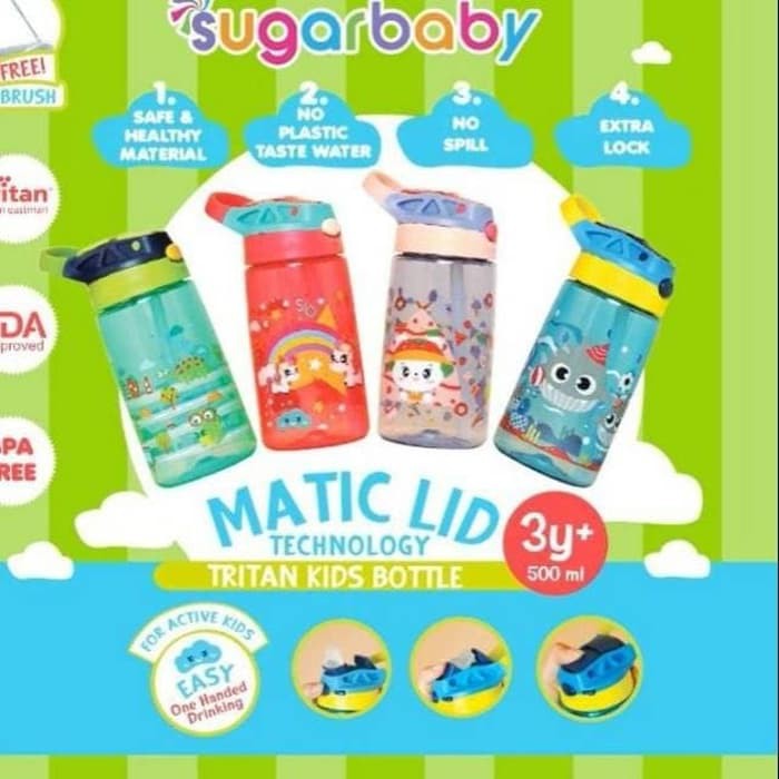 SUGAR BABY TRITAN SIPPY CUP 280ML / BOTOL MINUM / BOTOL MINUM SUGAR BABY