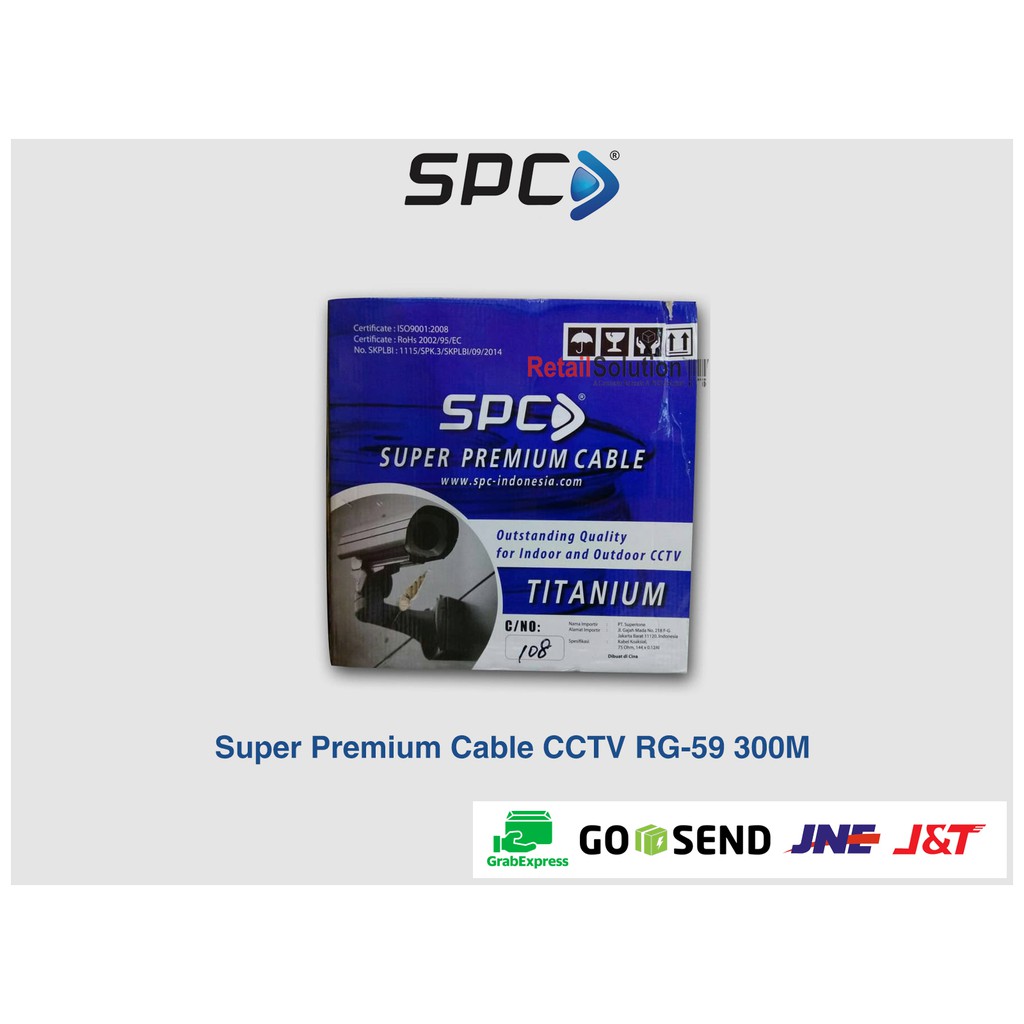 SPC Titanium RG59 - Kabel CCTV Co-Axial 300M