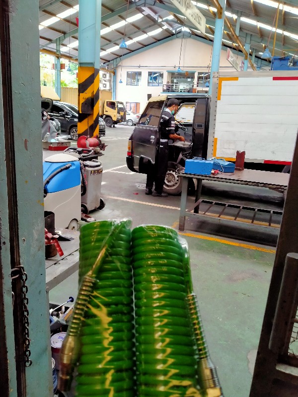 Tekiro Recoil Hose - Tekiro Selang Angin Kompresor 5x8mm Pjg 9m Hijau