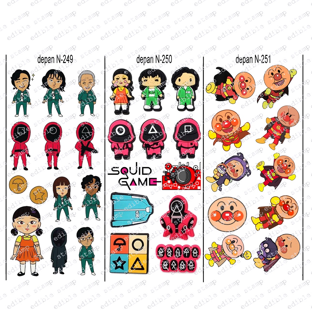 

Edible Stamp Stiker Makanan Edible Stiker Edible Image Edible Print Sticker Makanan N249-N251
