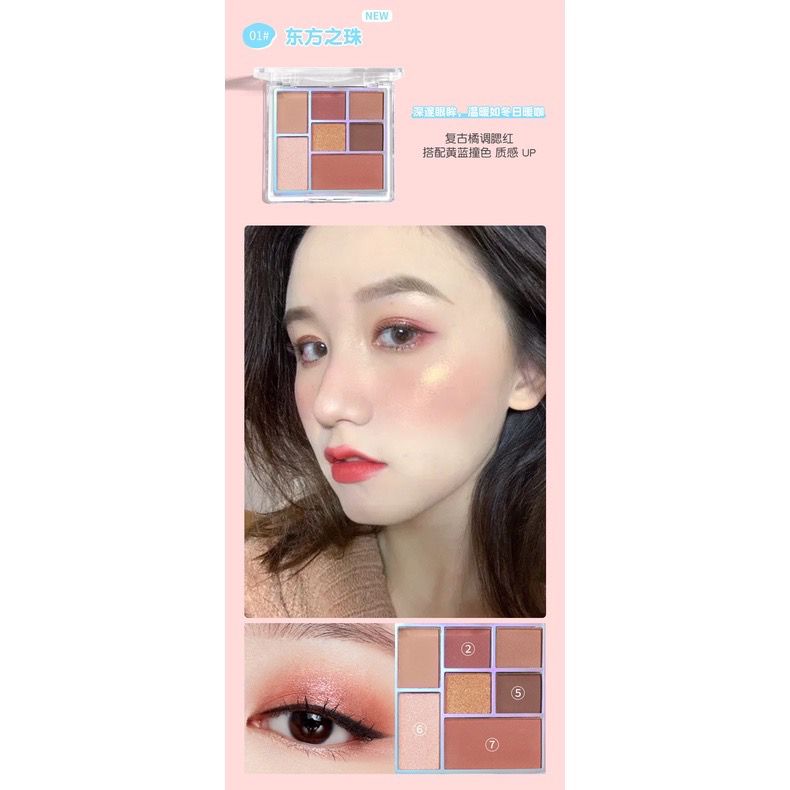 rcsbeauty - LAMEILA eyeshadow palet sakura highshine 7 warna