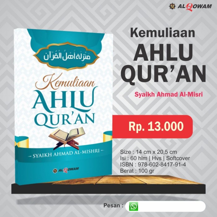 

Buku kemuliaan ahlul quran tips mudah menjadi penghafal alquran