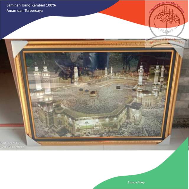Hiasan dinding Kaligrafi makah/ Makkah/ ka'bah lampu + murrotal jus 30 juz full