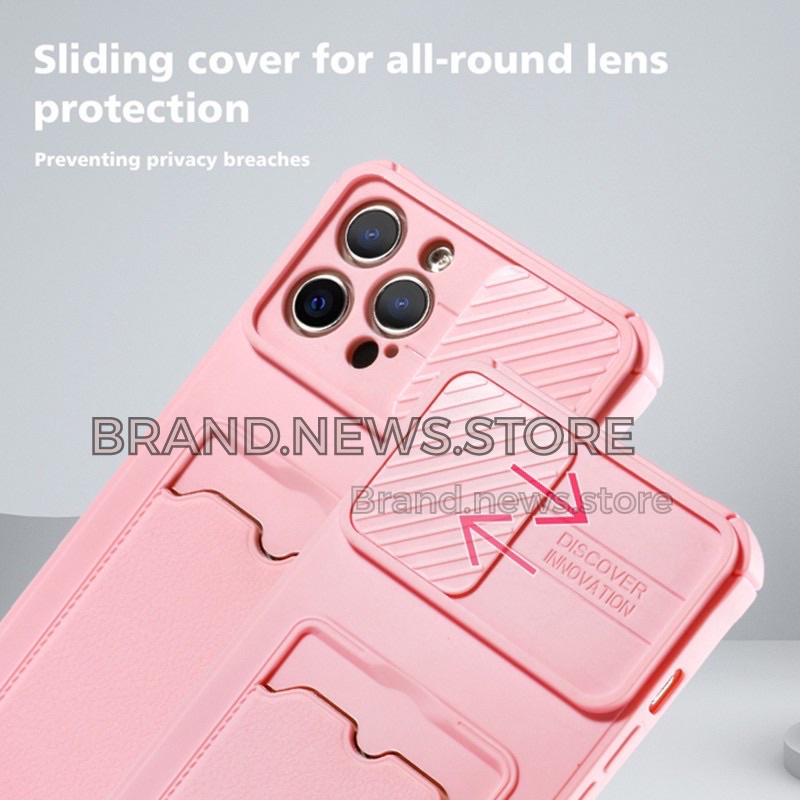 SOFT CASE MACARON SLIDE CAMERA + SLOT CARD HOLDER INFINIX HOT 10S/ HOT 10T/ HOT 11/HOT 10 PLAY/HOT 9 PLAY/ SMART 5/SMART 6 NFC/HOT 11S/ CASING HP/SILICON/TPU SILIKON/ SARUNG KONDOM BUMPER ANTI CRACK DOMPET KARTU/ SOFTCASE COVER