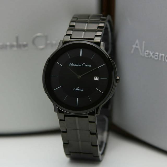 JAM TANGAN PRIA ALEXANDRE CHRISTIE AC 8615 FULL BLACK ORIGINAL GARANSI RESMI 1 TAHUN