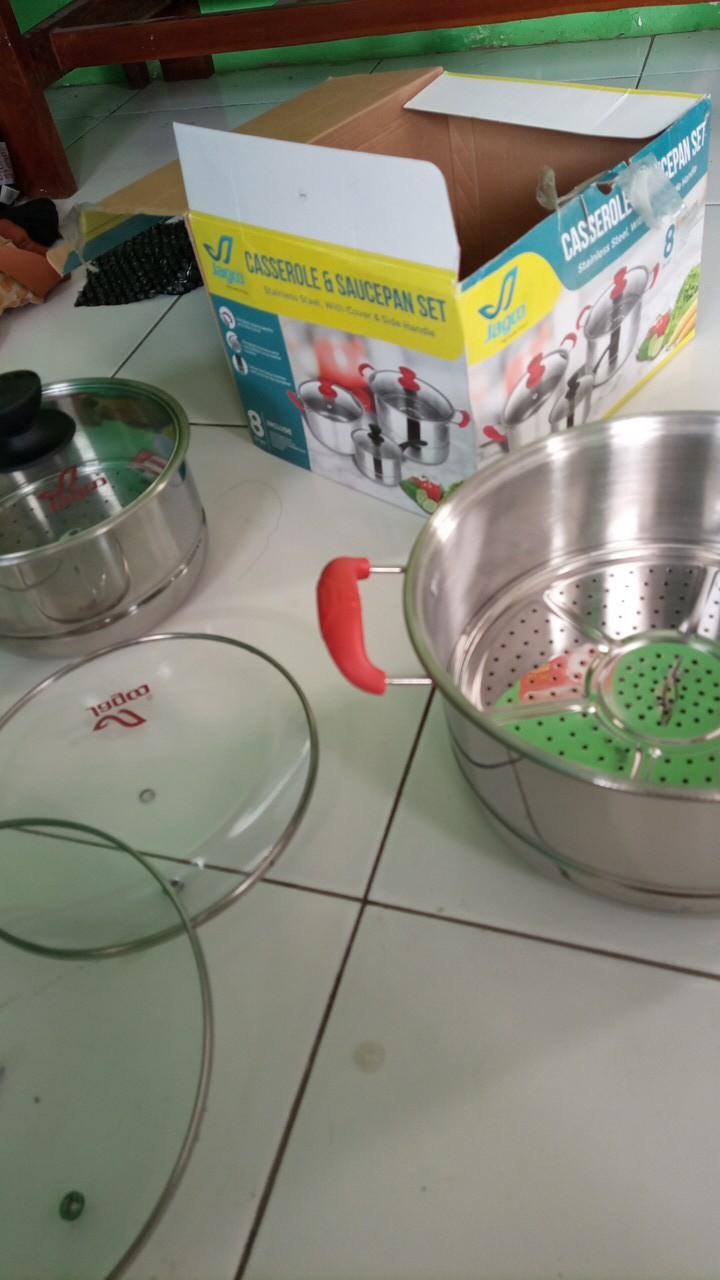 Panci Kukus Set Steamer Stainless 12pcs Jagoo Serbguna