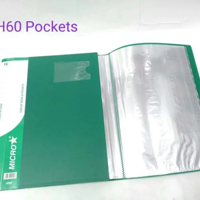 

Clear holder display book map plastik F4 60 sheets