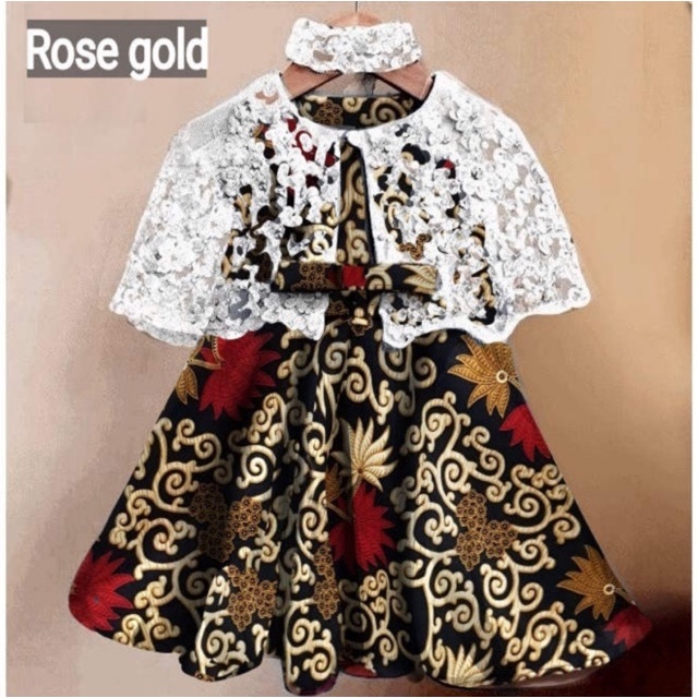 FWG - DRES KELLY BATIK / DRESS ANAK PEREMPUAN / DRESS / BAJU ANAK KEKINIAN / MINI DRESS / GAUN PESTA