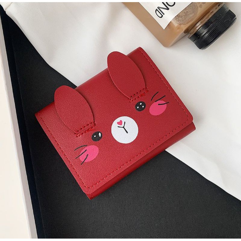 Dompet Lipat Wanita Q33/ Dompet Wanita Mini Motif Kucing