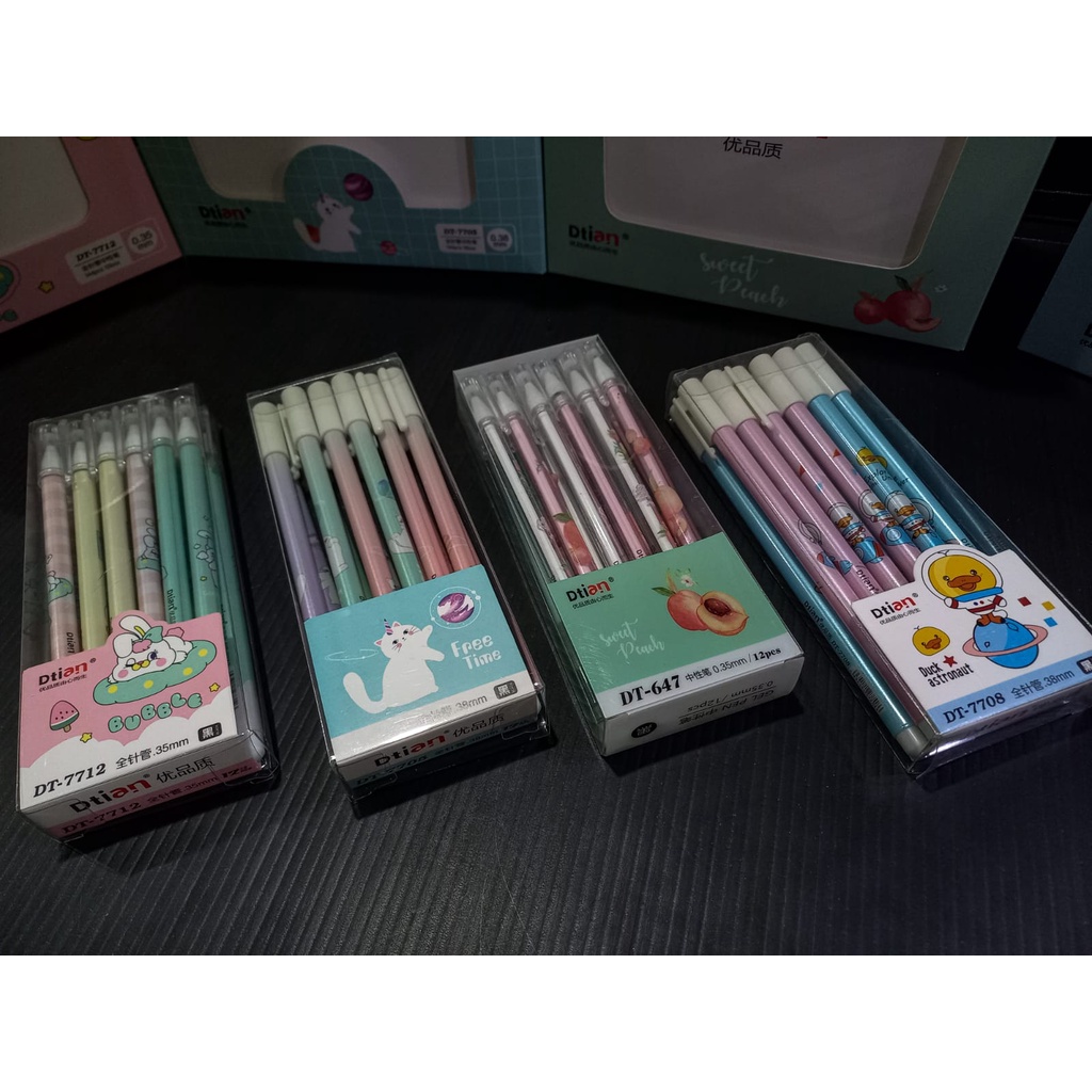 Dtian Pulpen Gel Berkualitas Pen Motif Karakter Lucu Termurah