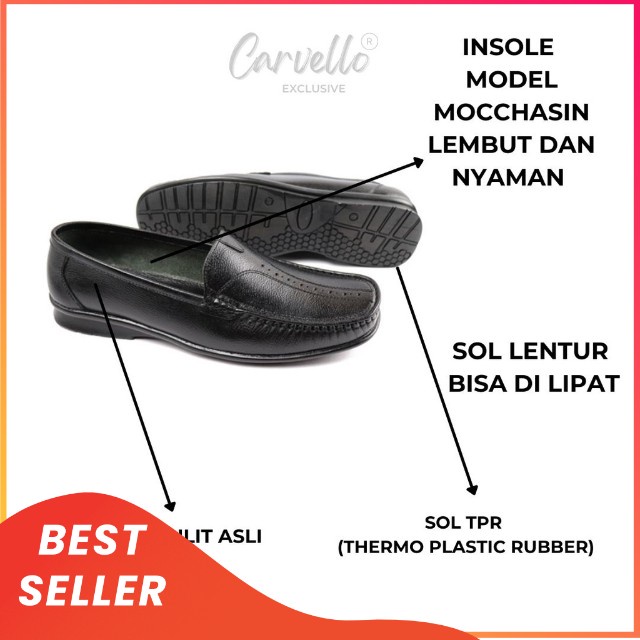 Sepatu Pantofel wanita sepatu kerja sepatu kantor sepatu formal Kulit Grutty IN018 Hitam