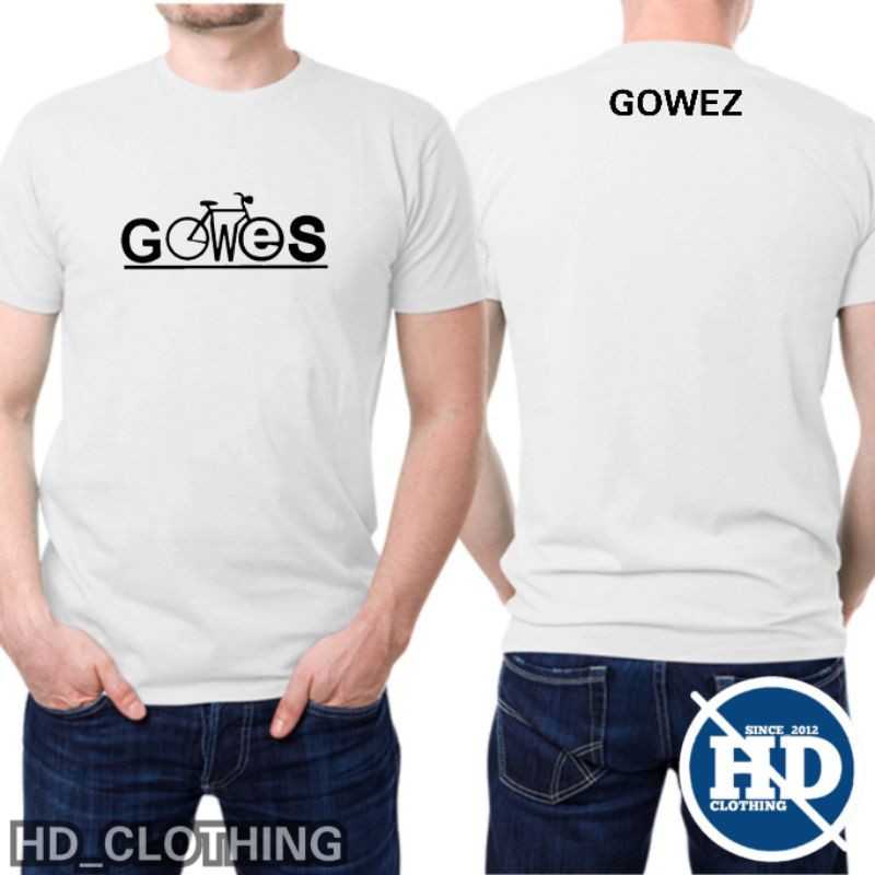 kaos sepeda gowes anak dan dewasa warna putih