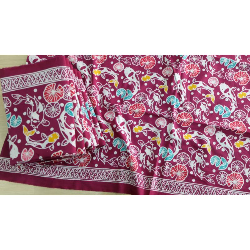 kain batik motif ikan cap