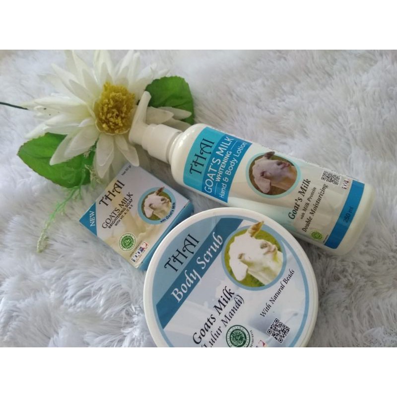 Paket2 SOAP+HANDBODY+SCRUB Thai Goat's Milk