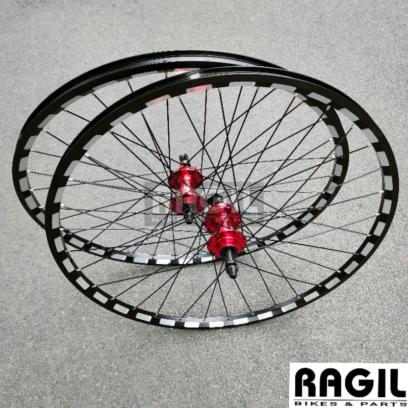 WHEELSET SEPEDA 26 27.5 INCH UKURAN 26" 27.5" EXOTIC DOUBLE WALL LUBANG 32 HOLE 32H DISC BRAKE ALLOY