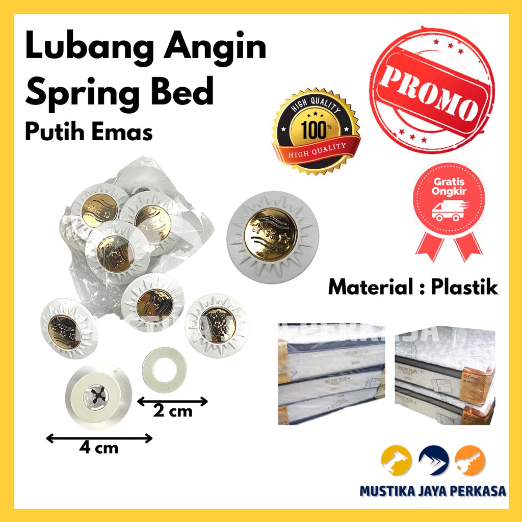 Lubang Angin Springbed Putih Emas Aksesoris Springbed Murah