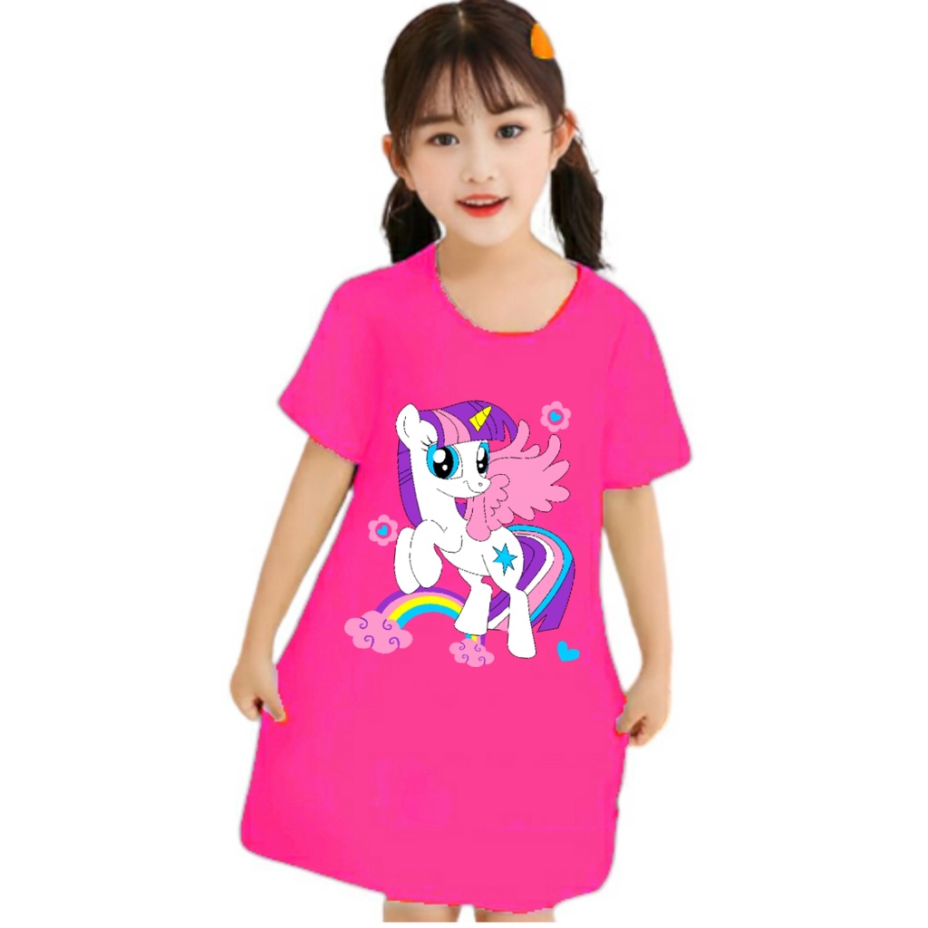 dress anak perempuan little pony 3-12tahun