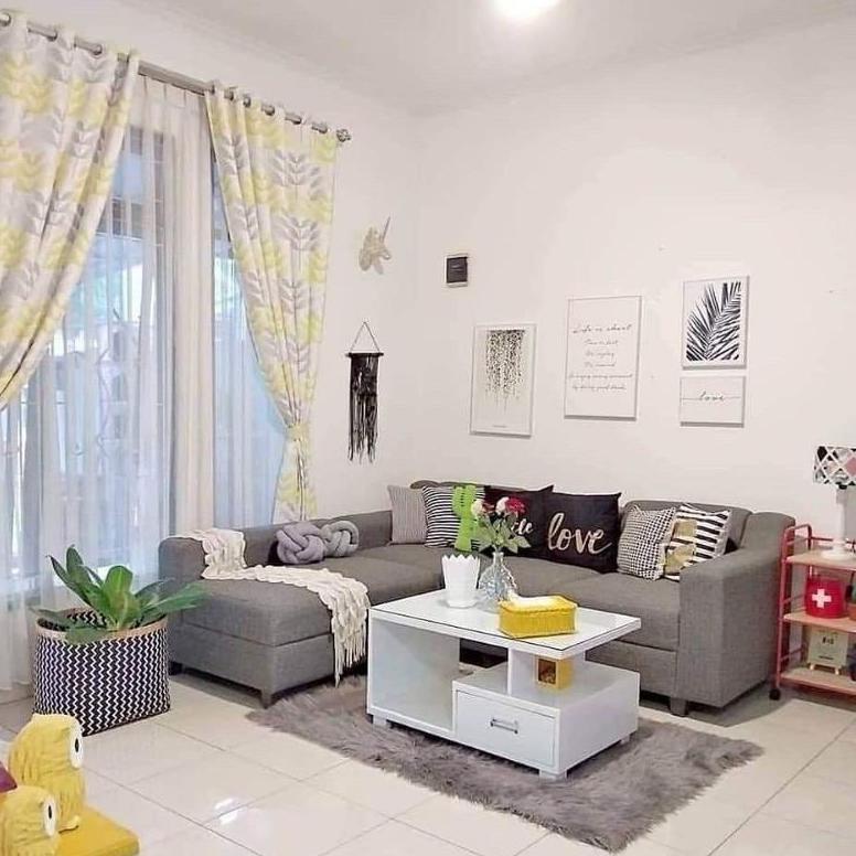 SOFA RUANG TAMU MINIMALIS - L SUDUT TERMURAH TANPA MEJA IKEA TERLARISS...,,,,,