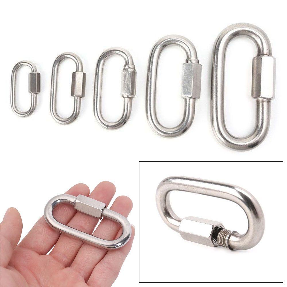 Suyo Climbing Gear Carabiner 9ukuran Chains Buckle Rantai Kunci Sekrup Sambung Ring