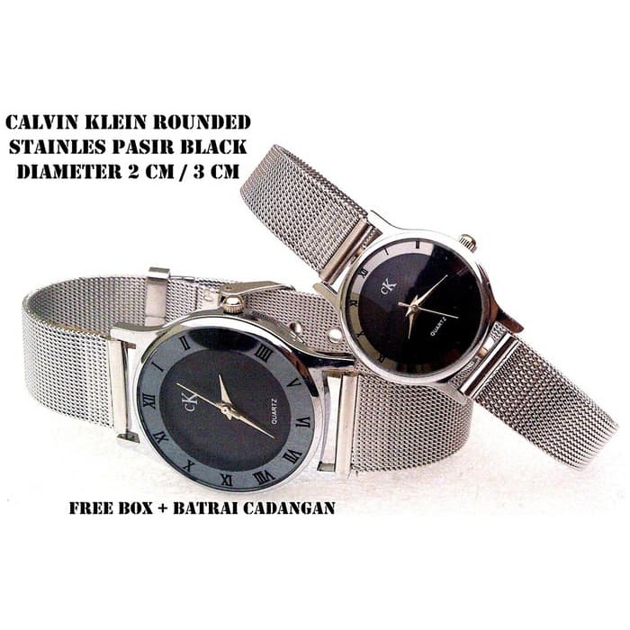 JAM TANGAN PASANGAN COUPLE CK PASIR ROUNDED Terbatas