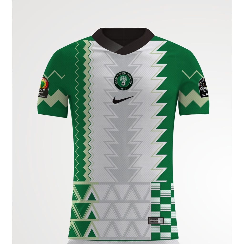 Jersey Nigeria Home Africa Cup 2021-2022 Full Printing Free Nama + Nomor Punggung