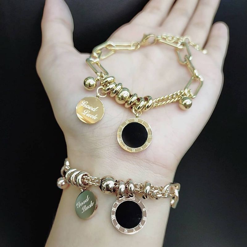 Gelang rantai titanium mainan ceramic premium
