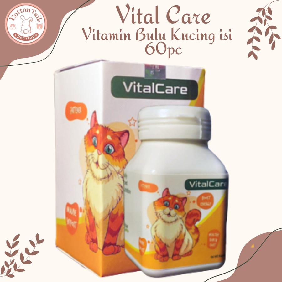 VitalCare Complete Nutrition Vitamin Kucing 60pcs / Vital Care Suplemen Kucing