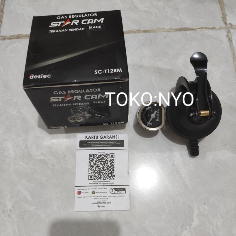 Regulator Kompor Gas LPG Starcam SCT12RM Black Edition Tekanan Rendah