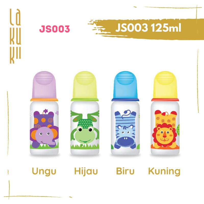 Lakuku - Baby Safe Botol Susu Dot Slim Animal 125ml 250ml JS003 JS005