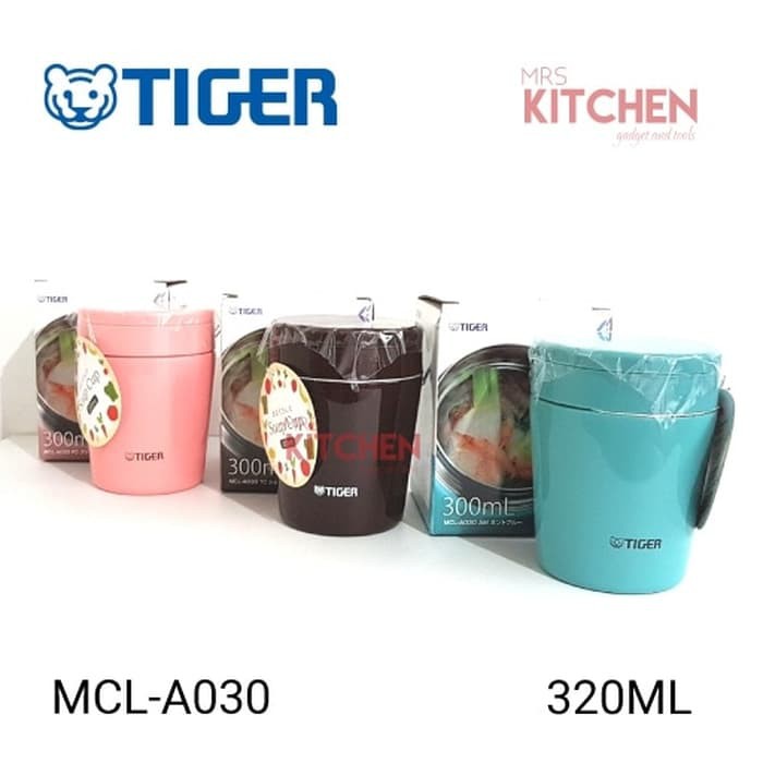 [Promo] Tiger Thermos Termos Stainless Steel Food Jar 300ml   MCL A030   Merah Muda