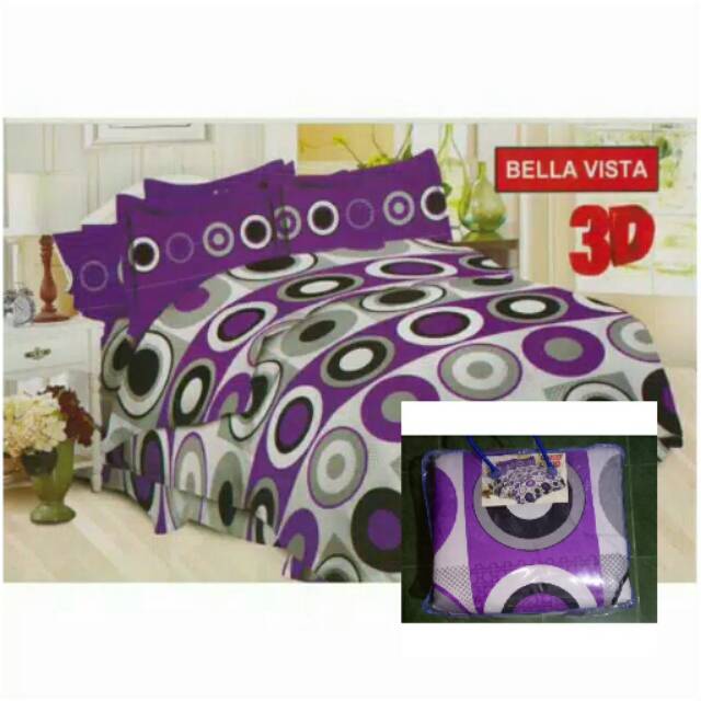 Bed Cover Bonita Ukuran 180x200 Motif Bella Vista Shopee Indonesia