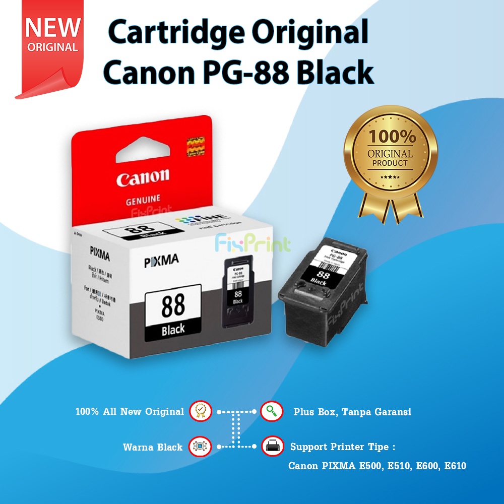 Cartridge Tinta Canon PG88 PG 88 PG-88 ORIGINAL E500 E510 E600 E610