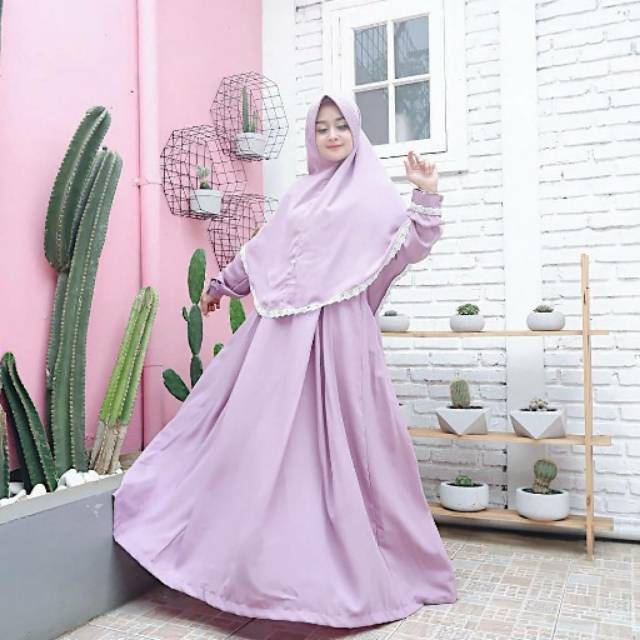 Khiara gamis set lilac