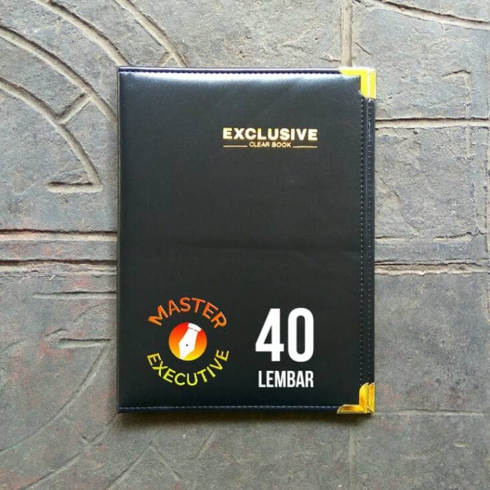 

READY Toyo Exclusive Display Book 40 Lembar / Clear Holder F4 Kulit Hitam PROMO