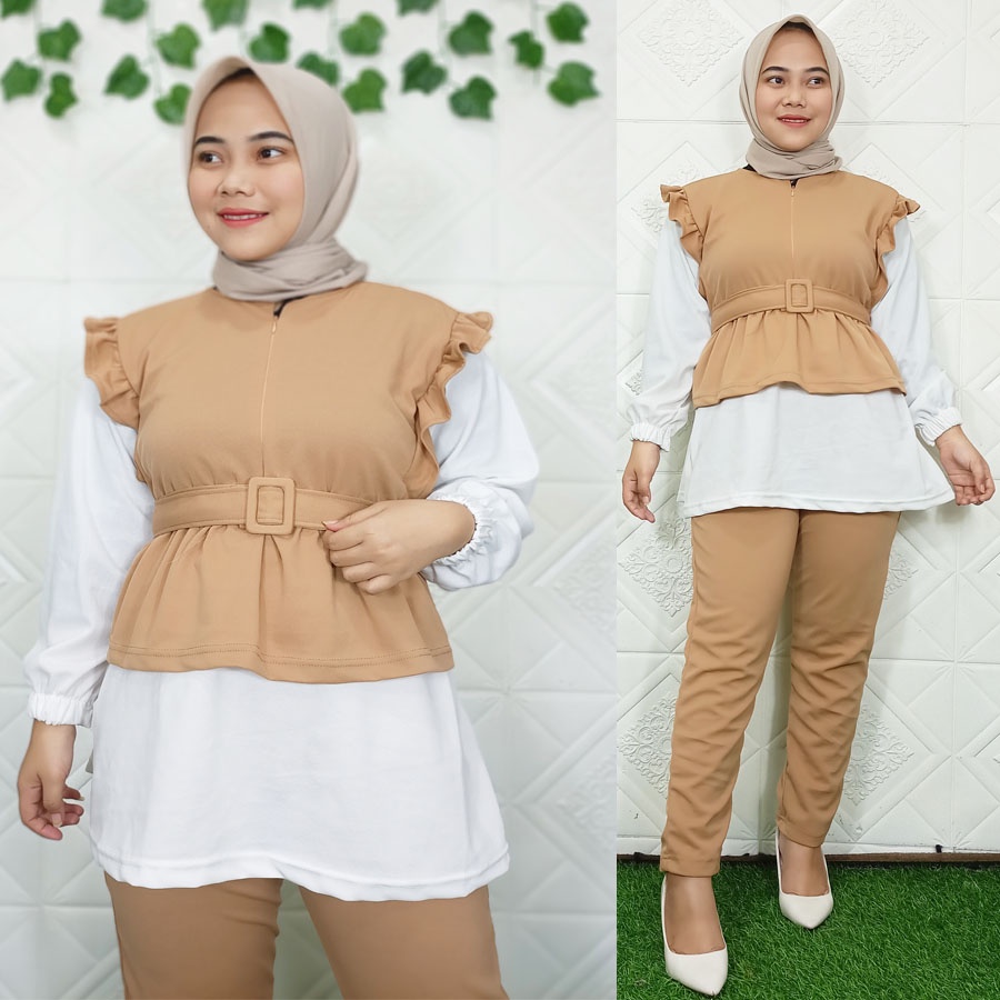 MALIKA ONE SET BAJU DAN CELANA SETELAN WANITA CARLINA