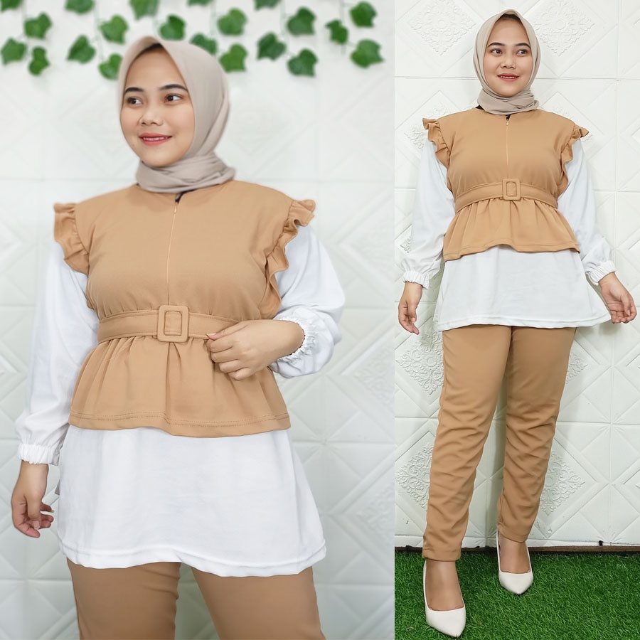 MALIKA ONE SET BAJU DAN CELANA SETELAN WANITA GL FASHION