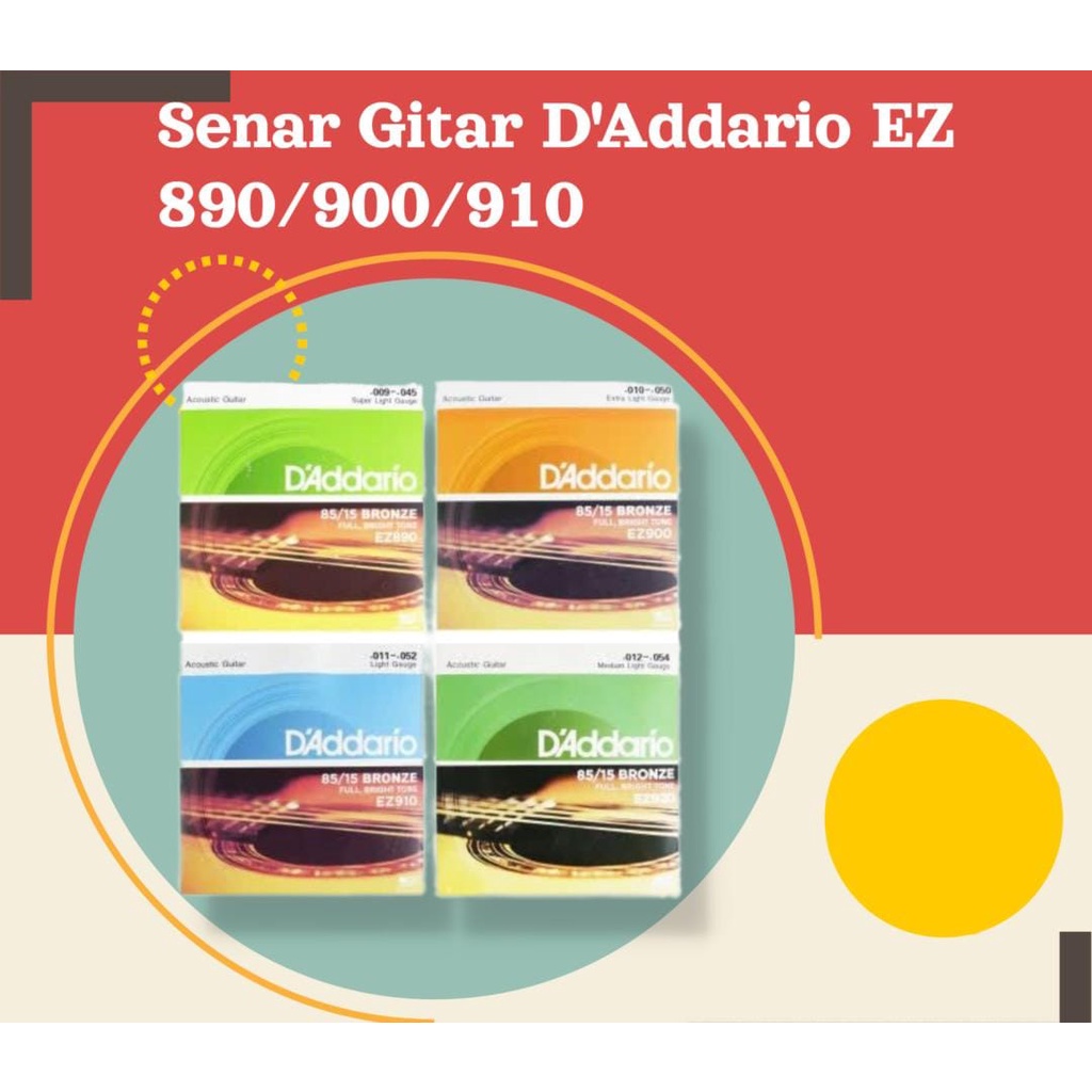 Senar Gitar D'addario EZ 890/900/910 Senar Gitar D'addario