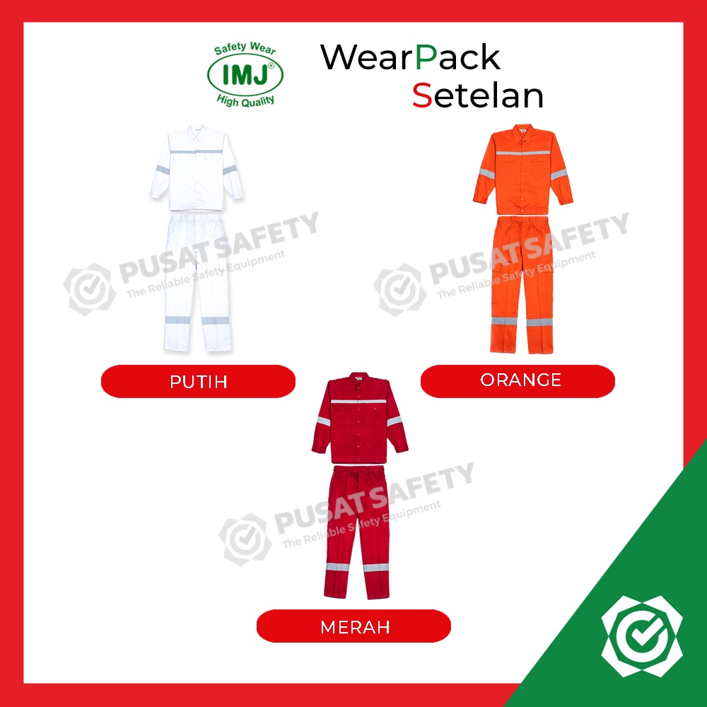 Wearpack Setelan Safety Baju Celana Proyek IMJ M-2XL