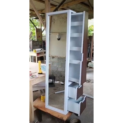 Meja Rias Standing Mirror Meja Kaca Tolet Minimalis Meja Rias Sliding Meja Rias HPL