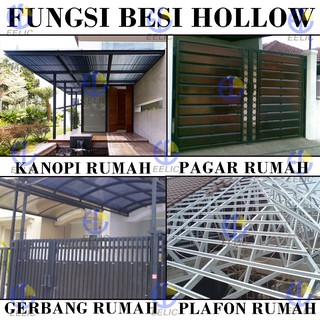 EELIC BHW 40X40X2MM 20CM BESI  HOLLOW PIPA KOTAK  BESI  BAJA 