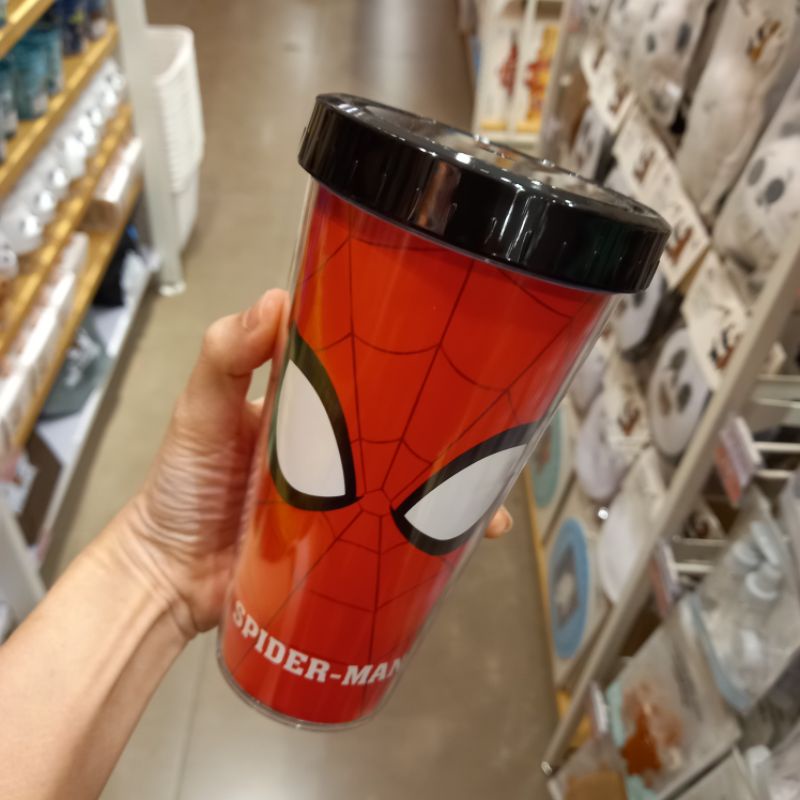 MINISO ORI ASLI GELAS SUPERHEROES SPIDERMAN IRON MAN MARVEL Thumbler Uniqlo Botol Termos SALE 80%