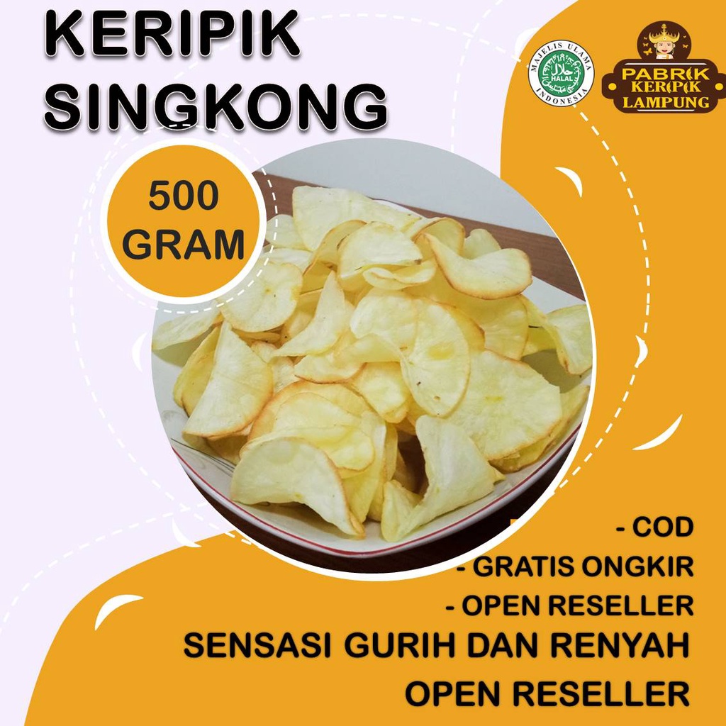 

500gr Keripik Singkong Original by Pabrik Keripik Lampung