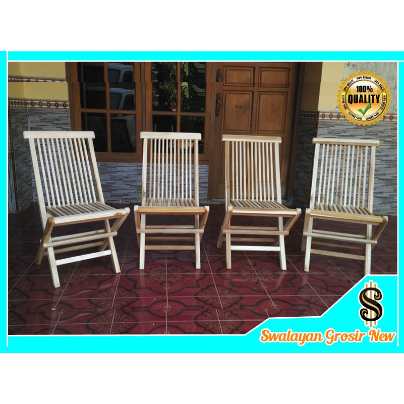 SG03 KURSI LIPAT TERAS KAYU JATI MENTAHAN BELUM WARNA KURSI TERAS JATI BERKUALITAS FURNITURE JEPARA