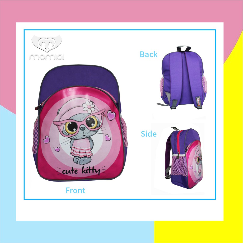  Tas  Ransel anak  sekolah  bagpack tk sd  karakter kucing 
