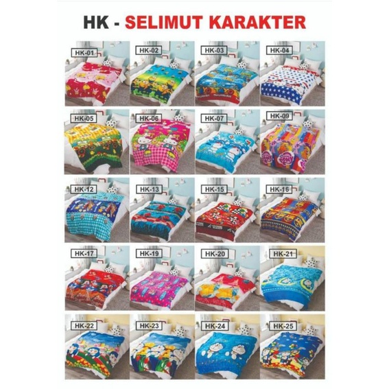 Selimut Bulu Karakter