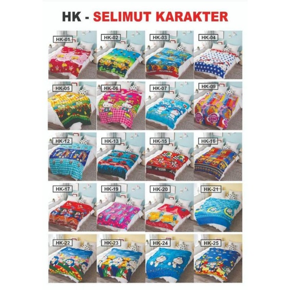 Selimut Bulu Karakter